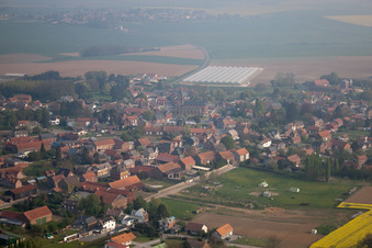 Vue aérienne de Villers-Guislain dans le département Nord, France