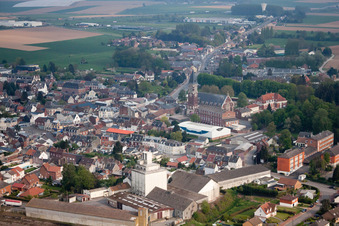 Vue oblique de Avesnes-lès-Bapaume dans le département Pas de Calais, France
