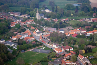 Vue aérienne de Hermaville dans le département Pas de Calais, France