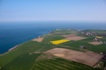 Vue aérienne de Côte de la Manche Cap Le Gris Nez à Lille dans le Nord-Pas-de-Calais Picardie à Audinghen dans le département Pas de Calais, France