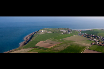 Photographie aérienne de Côte de la Manche Cap Le Gris Nez à Lille dans le Nord-Pas-de-Calais Picardie à Audinghen dans le département Pas de Calais, France