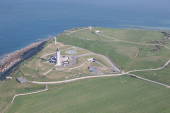 Vue oblique de Côte de la Manche Cap Le Gris Nez à Lille dans le Nord-Pas-de-Calais Picardie à Audinghen dans le département Pas de Calais, France