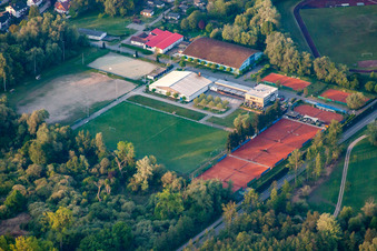 Vue aérienne de Télé Mörsch à le quartier Mörsch in Rheinstetten dans le département Bade-Wurtemberg, Allemagne