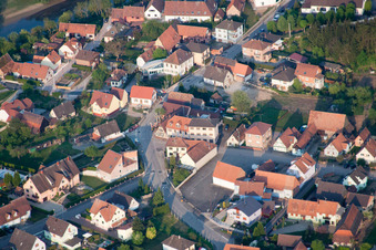 Enregistrement par drone de Munchhausen dans le département Bas Rhin, France