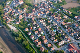 Vue oblique de Munchhausen dans le département Bas Rhin, France
