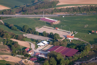 Photographie aérienne de Haras à Neewiller-près-Lauterbourg dans le département Bas Rhin, France