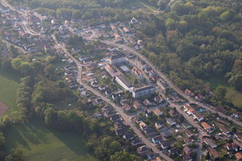 Vue d'oiseau de Lauterbourg dans le département Bas Rhin, France