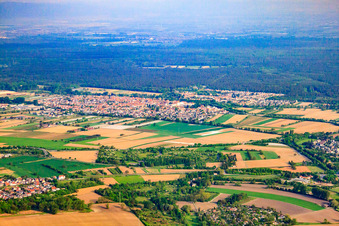 Vue aérienne de Vue de la ville depuis le sud-ouest à Hockenheim dans le département Bade-Wurtemberg, Allemagne