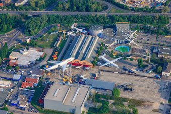 Musée de la technologie Speyer à Speyer dans le département Rhénanie-Palatinat, Allemagne du point de vue du drone