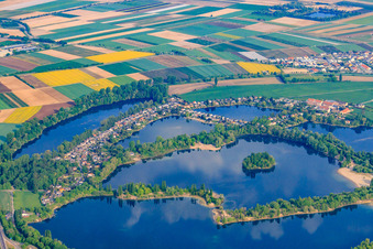 Vue aérienne de Lac Binsfeld, Lindner Hotel & Spa Binshof à Speyer dans le département Rhénanie-Palatinat, Allemagne