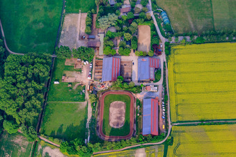 Vue oblique de Club équestre Altrip eV à Altrip dans le département Rhénanie-Palatinat, Allemagne