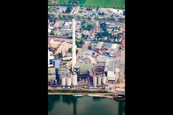 Enregistrement par drone de GKM à le quartier Neckarau in Mannheim dans le département Bade-Wurtemberg, Allemagne