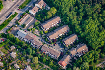 Vue aérienne de Quartier Waldlichtung dans le quartier Pfingstberg à le quartier Rheinau in Mannheim dans le département Bade-Wurtemberg, Allemagne