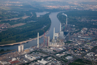 Vue d'oiseau de GKM à le quartier Neckarau in Mannheim dans le département Bade-Wurtemberg, Allemagne