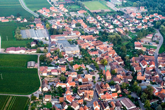 Vue aérienne de Bismarckstr à Siebeldingen dans le département Rhénanie-Palatinat, Allemagne