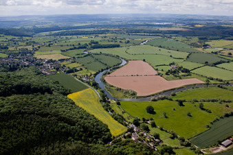 Vue aérienne de Mordiford dans le département Angleterre, Grande Bretagne