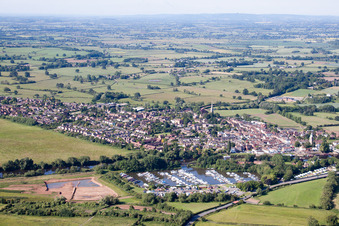 Vue aérienne de Earls Croome dans le département Angleterre, Grande Bretagne