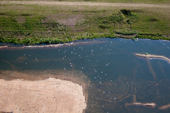Vue aérienne de Décharge à Ripple à Ripple dans le département Angleterre, Grande Bretagne