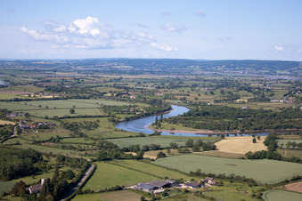 Vue aérienne de Genou de la rivière Severn près de Oakle Street à Elmore dans le département Angleterre, Grande Bretagne