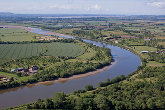Photographie aérienne de Genou de la rivière Severn près de Oakle Street à Oakle Street dans le département Angleterre, Grande Bretagne