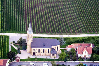 Vue aérienne de Saint-Barthélemy à Birkweiler dans le département Rhénanie-Palatinat, Allemagne