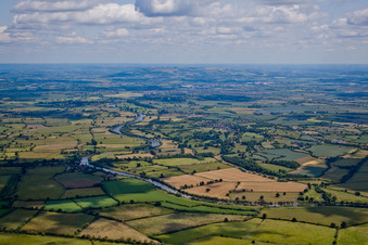 Vue aérienne de Rivière Severn près de Sandhurst (Glouceistershire/GB) à Gloucester dans le département Angleterre, Vereinigtes Königreich
