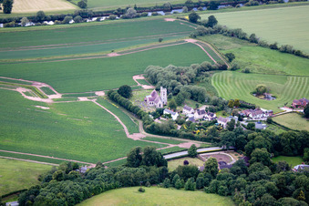 Vue aérienne de Severn Stoke dans le département Angleterre, Grande Bretagne