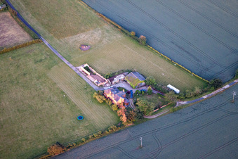 Vue aérienne de Draycott dans le département Angleterre, Grande Bretagne