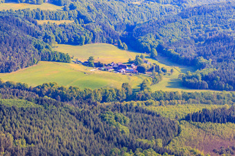 Vue aérienne de Ransbrunnerhof à Eppenbrunn dans le département Rhénanie-Palatinat, Allemagne