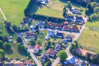Vue aérienne de Bogenstr à Eppenbrunn dans le département Rhénanie-Palatinat, Allemagne