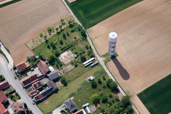 Schleithal dans le département Bas Rhin, France d'en haut