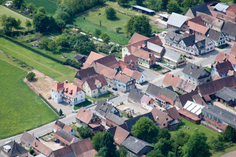 Scheibenhard dans le département Bas Rhin, France vue du ciel