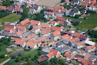Schleithal dans le département Bas Rhin, France hors des airs