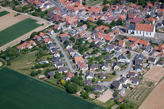 Schleithal dans le département Bas Rhin, France vue d'en haut