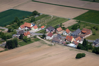 Schleithal dans le département Bas Rhin, France vue du ciel