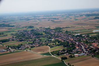 Image drone de Seebach dans le département Bas Rhin, France