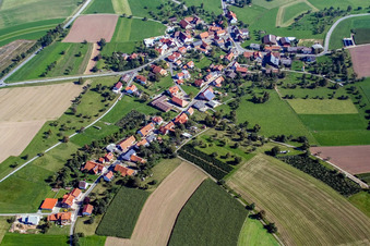 Vue aérienne de Ville du sud-ouest à le quartier Wagenschwend in Limbach dans le département Bade-Wurtemberg, Allemagne