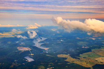 Vue aérienne de Barrage de Rappbode à le quartier Neuwerk in Oberharz am Brocken dans le département Saxe-Anhalt, Allemagne