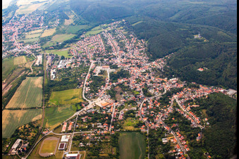 Vue aérienne de Quartier Bad Suderode in Quedlinburg dans le département Saxe-Anhalt, Allemagne