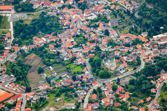 Vue aérienne de Quartier Bad Suderode in Quedlinburg dans le département Saxe-Anhalt, Allemagne