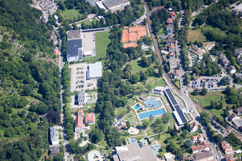 Vue aérienne de Albgaubad à Ettlingen dans le département Bade-Wurtemberg, Allemagne