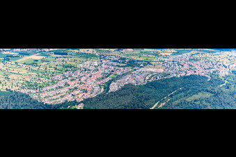Vue aérienne de Panorama - Perspective de Waldbronn à le quartier Reichenbach in Waldbronn dans le département Bade-Wurtemberg, Allemagne