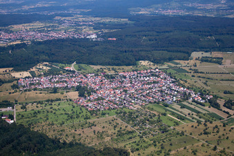 Quartier Spessart in Ettlingen dans le département Bade-Wurtemberg, Allemagne vue du ciel