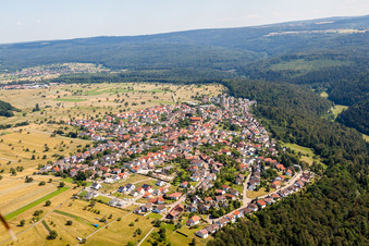 Vue aérienne de Quartier Burbach in Marxzell dans le département Bade-Wurtemberg, Allemagne