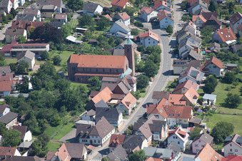 Vue aérienne de Quartier Pfaffenrot in Marxzell dans le département Bade-Wurtemberg, Allemagne