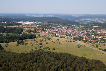 Vue d'oiseau de Quartier Ittersbach in Karlsbad dans le département Bade-Wurtemberg, Allemagne