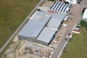 Image drone de Zone commerciale Im Schwarzenbusch à le quartier Pfaffenrot in Marxzell dans le département Bade-Wurtemberg, Allemagne