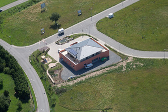 Image drone de Zone commerciale Im Schwarzenbusch à le quartier Pfaffenrot in Marxzell dans le département Bade-Wurtemberg, Allemagne