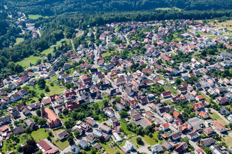 Vue aérienne de Quartier Pfaffenrot in Marxzell dans le département Bade-Wurtemberg, Allemagne