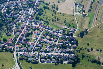 Quartier Schluttenbach in Ettlingen dans le département Bade-Wurtemberg, Allemagne vue d'en haut